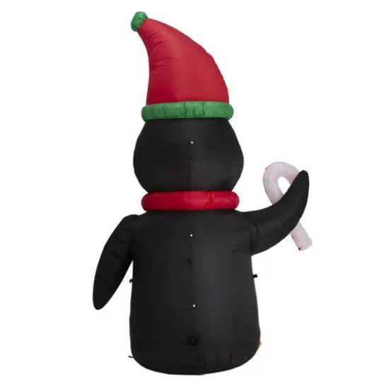 Glitzhome&reg; 8ft. Lighted Inflatable Penguin {5}