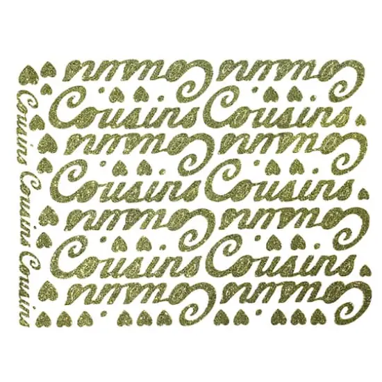 JAM Paper Cousins Gold Standard Script Stickers {1}