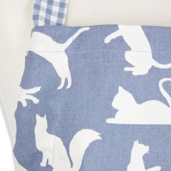 DII&reg; Cat Print Chef Apron Stonewash Blue {5}