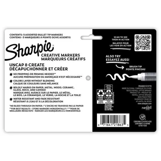 Sharpie&reg; 5 Color Bullet Tip Creative Markers {8}