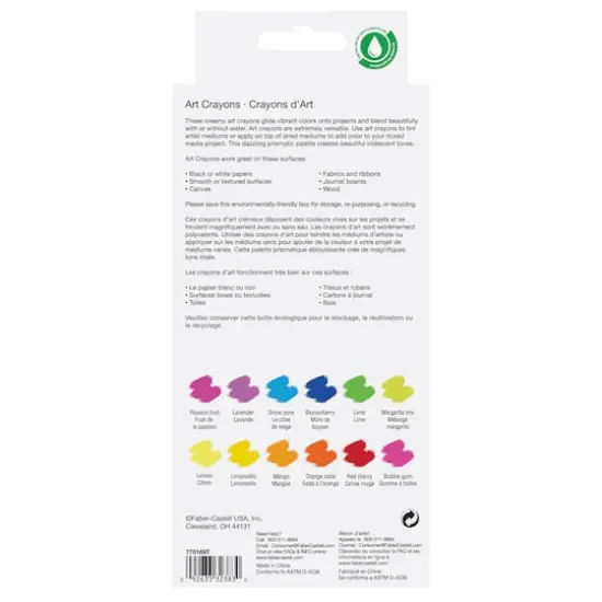 Faber-Castell&reg; Watercolor & Mixed Media Art Crayon Set Brights {6}