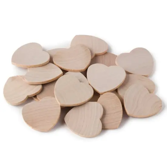 1.5" Birchwood Hearts, 21ct. by Make Market&reg; {1}