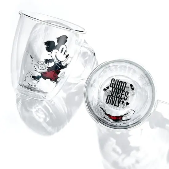 13.5oz. Disney&reg; Mickey Mouse Glitch Glass Mugs, 2ct. {5}
