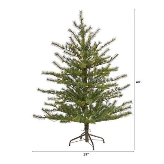 4ft. Pre-Lit Vancouver Mountain Pine Artificial Christmas Tree with Clear Lights {3}