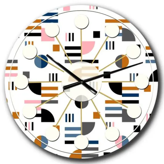 Designart 'Retro Abstract Design Xi Mid-Century Modern Wall Clock {1}