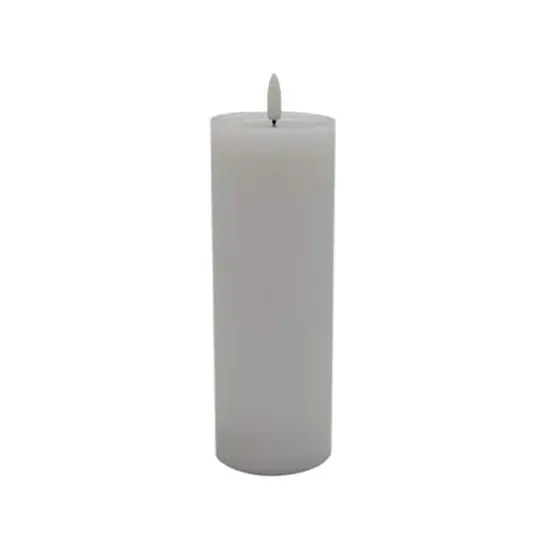 3" x 8" LED Wax Pillar Flickering Candle by Ashland&reg; White {1}