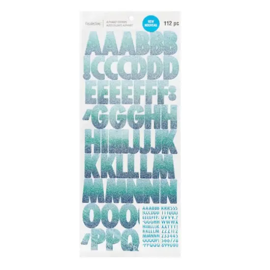 Blue Glitter Ombre Alphabet Stickers by Recollections&trade; {1}
