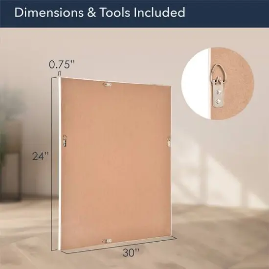 Head West&reg; Textured Chrome Rectangular Wall Vanity Mirror  {9}