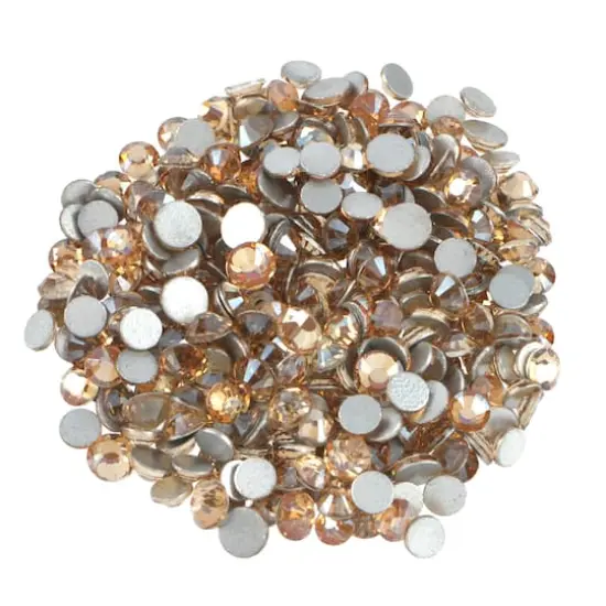 Round Flatback Glass Rhinestone Mix by Bead Landing&trade; Honey {1}