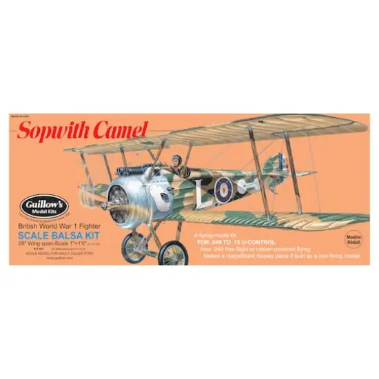 Paul K. Guillow Sopwith Camel Model Kit {3}
