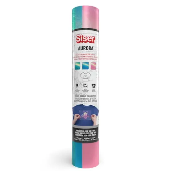 Siser&reg; Aurora&trade; Ocean Breeze Collection Heat Transfer Vinyl Sampler 12in {1}