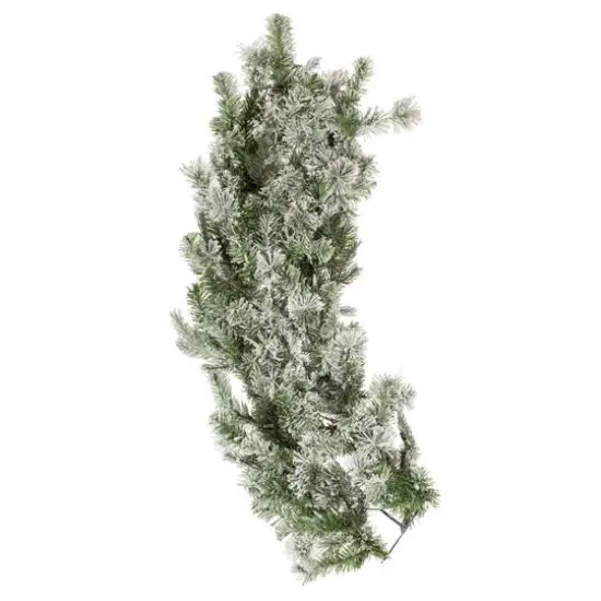 60" Pre-Lit Flocked Kiana Artificial Christmas Wreath, Warm White Dura-Lit&reg; LED Mini Lights {4}