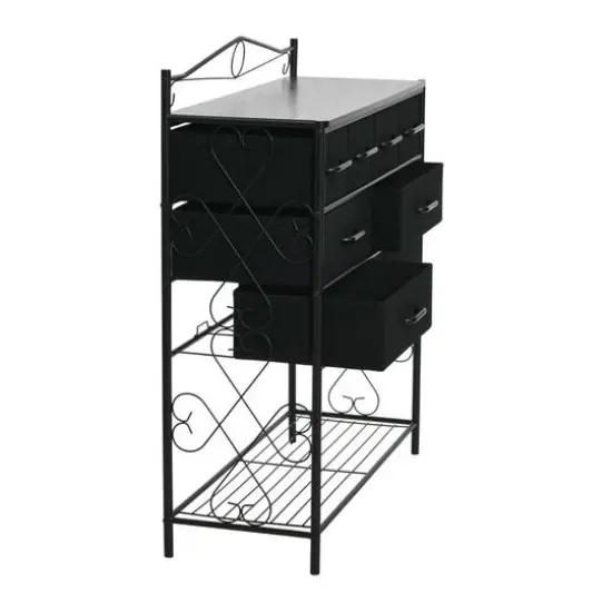 Household Essentials Victoria 8-Drawer Dresser with Shelf Black {6}