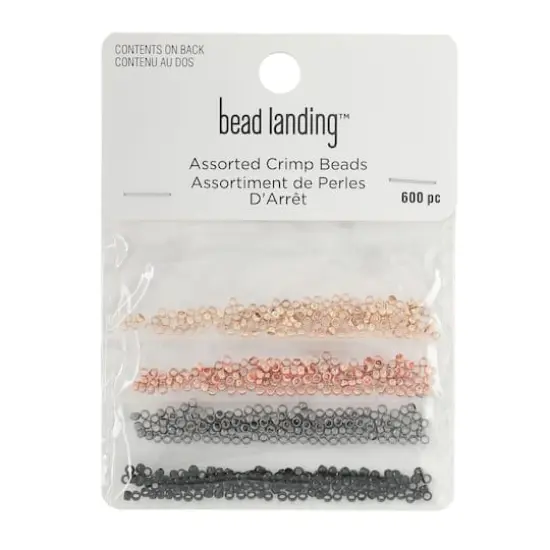 2mm Assorted Colors Metal Crimp Beads, 600ct. by Bead Landing&trade; {1}