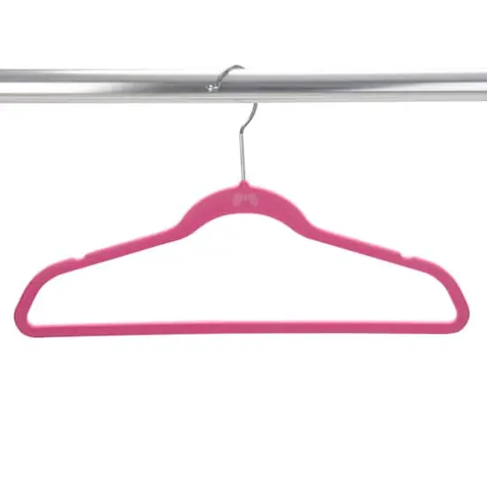 Simplify Kids Velvet Hangers, 100ct. Pink {7}