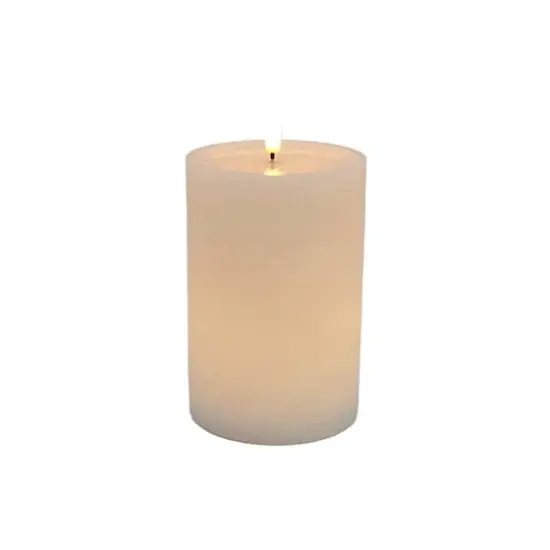 4" x 6" LED Wax Pillar Flickering Candle by Ashland&reg; White {3}