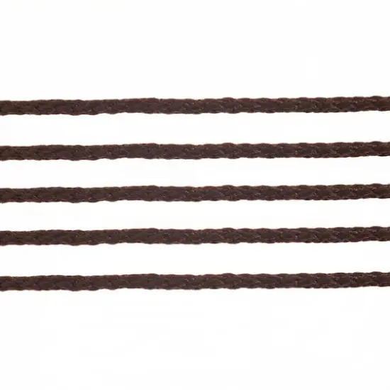 John Bead 4mm Braided Macram&eacute; Cord, 70yd. Dark Brown {5}