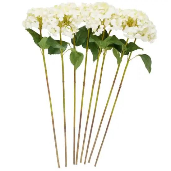 32" White Hydrangea Artificial Flower Stem, 8ct. {1}