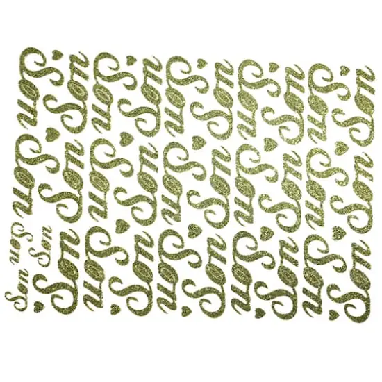 JAM Paper Son Gold Script Flower Adhesive {1}