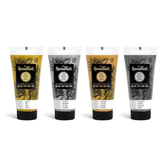 Speedball&reg; Block Printing Metallic Ink Set {3}