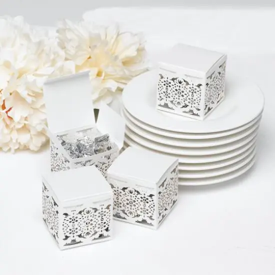 Hortense B. Hewitt Co. Lace Laser Cut Favor Box {3}