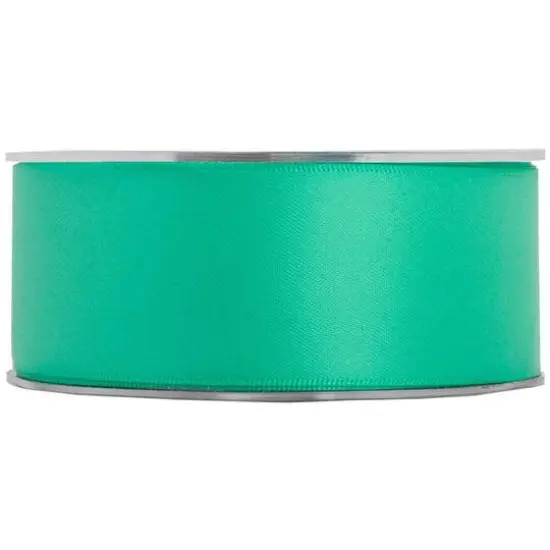 JAM Paper 1.5" x 25yd. Double Faced Satin Ribbon Teal Blue {4}