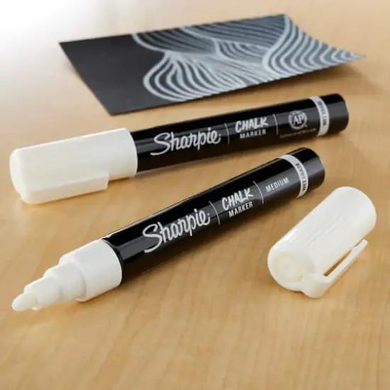 Sharpie&reg; White Medium Point Wet Erase Chalk Markers, 2ct. {3}