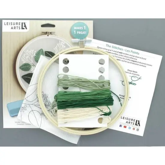 Leisure Arts&reg; 6" Eucalyptus Embroidery Kit {4}