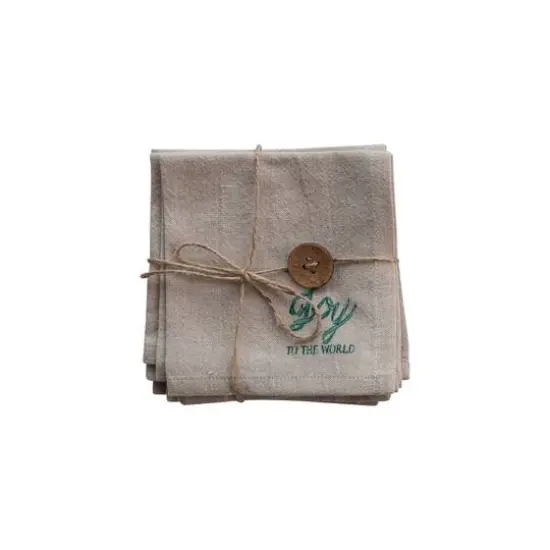 Hello Honey® Multicolor Holiday Cotton Chambray Cocktail Napkin Set {4}