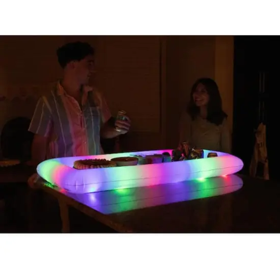 PoolCandy LiveLights™ Inflatable Illuminated LED Buffet Snack Cooler {4}