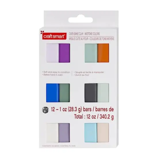 1oz. Midtone Colors Oven-Bake Clay Pack by Craft Smart&reg; {4}