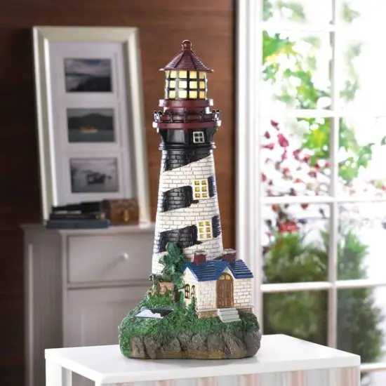 19" Solar-Powered Light House {3}