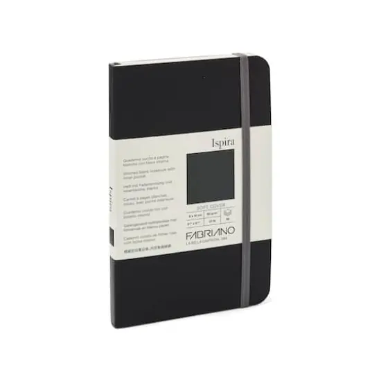 Fabriano&reg; Ispira Blank Soft Cover Notebook Black {1}