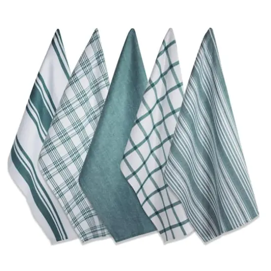 DII&reg; Teal Woven Dishtowel Set {3}