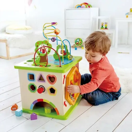 Hape Country Critters Wooded 5-Sided Play Cube {3}