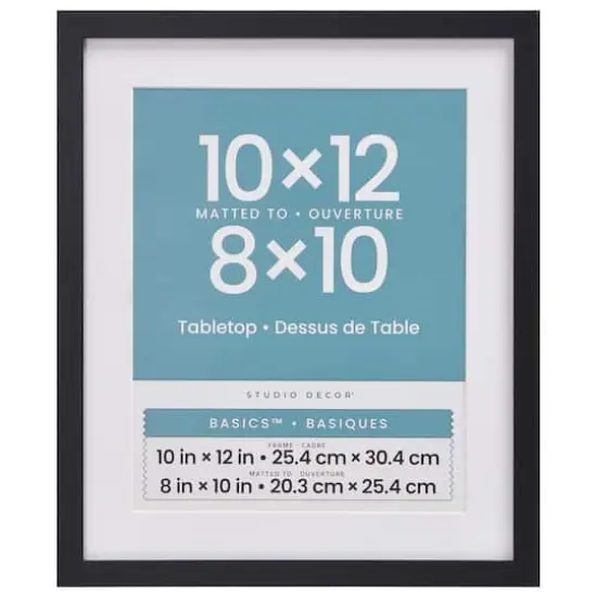 Basics&trade; Linear Tabletop Frame with Mat by Studio D&eacute;cor&reg; Black {1}