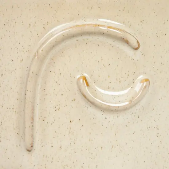 Hello Honey&reg; 8.25" Cream Stoneware Face Planter & Saucer {3}