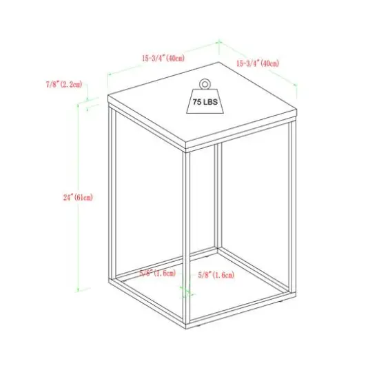 Walker Edison Modern Square Side Table Assorted {9}