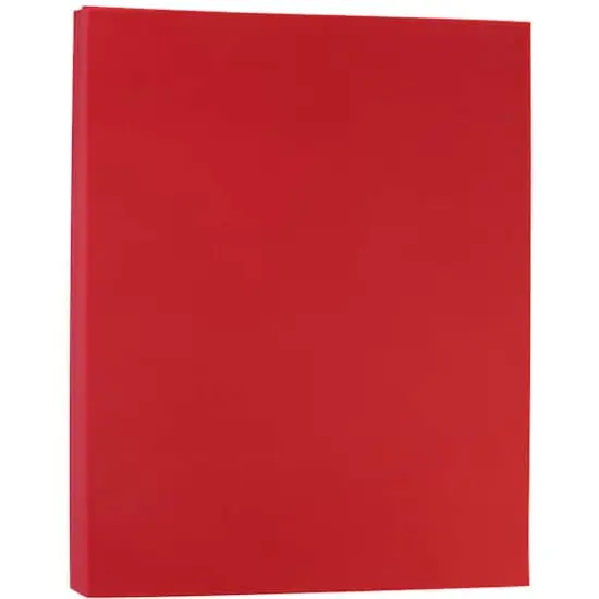 JAM Paper Translucent 8.5" x 11" 30lb. Primary Red Vellum Paper, 100 Sheets {1}
