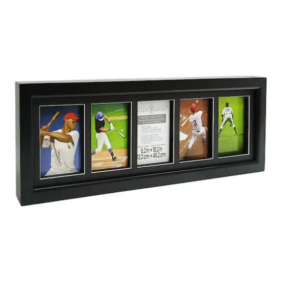 5.25" x 18.25" Black Trading Card Display Frame by Studio D&eacute;cor&reg; {3}