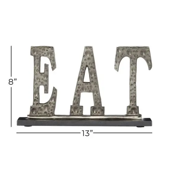 13" Silver Bar Industrial Decorative Sign {8}