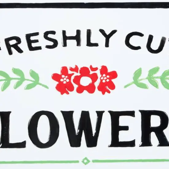 20" White Farmhouse Metal Wall Sign {5}