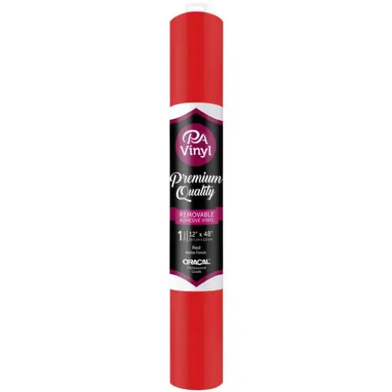 PA Vinyl Matte Removable Adhesive Vinyl Red {1}