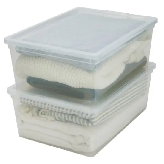 Simplify Clear Stackable Storage Bins with Lids, 4ct. {4}