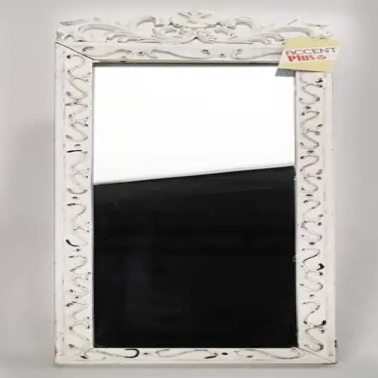 30.5" Elegant White Wall Mirror {4}