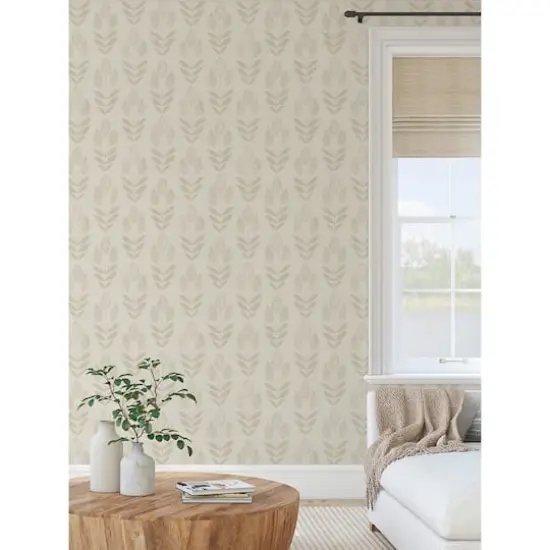NuWallpaper Cream Folk Tulip Peel & Stick Wallpaper {3}