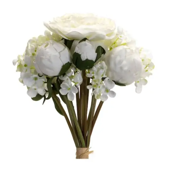 16.75" White Peony & Hydrangea Floral Bouquets, 6ct. {4}