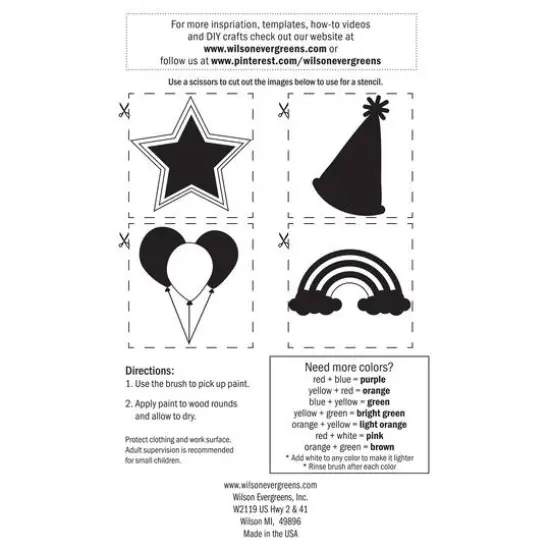 Wilson&reg; Enterprises Wood Paint Set Birthday {5}