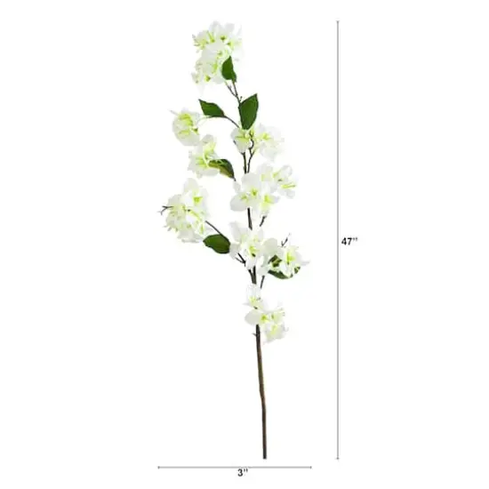 47" Cream Bougainvillea Flower Stems, 3ct. {5}
