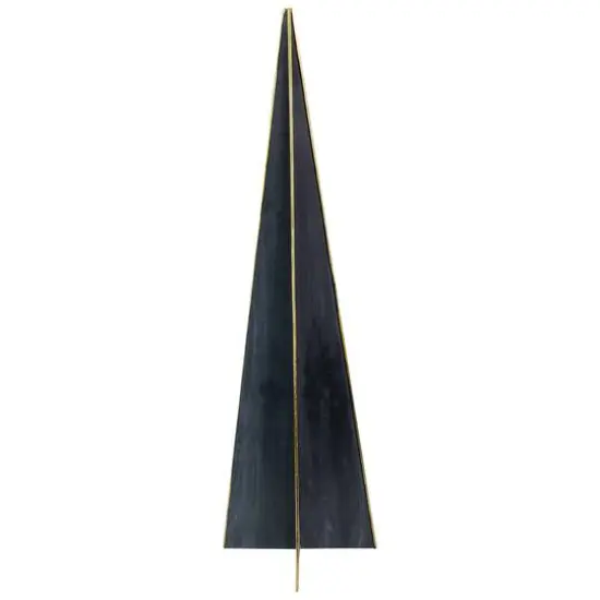 20" Blue & Gold Triangular Christmas Tree Tabletop D&eacute;cor {6}